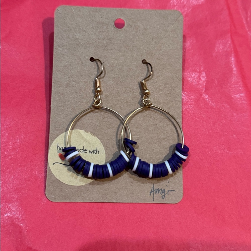 Purple hoop earrings 💜